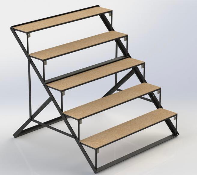REGULAR  (Steel) <br> 5 Steps <br>  Length - 4 Feet <br>  Step Width - 12 Inch